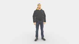 Cool jacket man 0399 style, people, fashion, jacket, clothes, miniatures, realistic, success, character, 3dprint, model, man, human