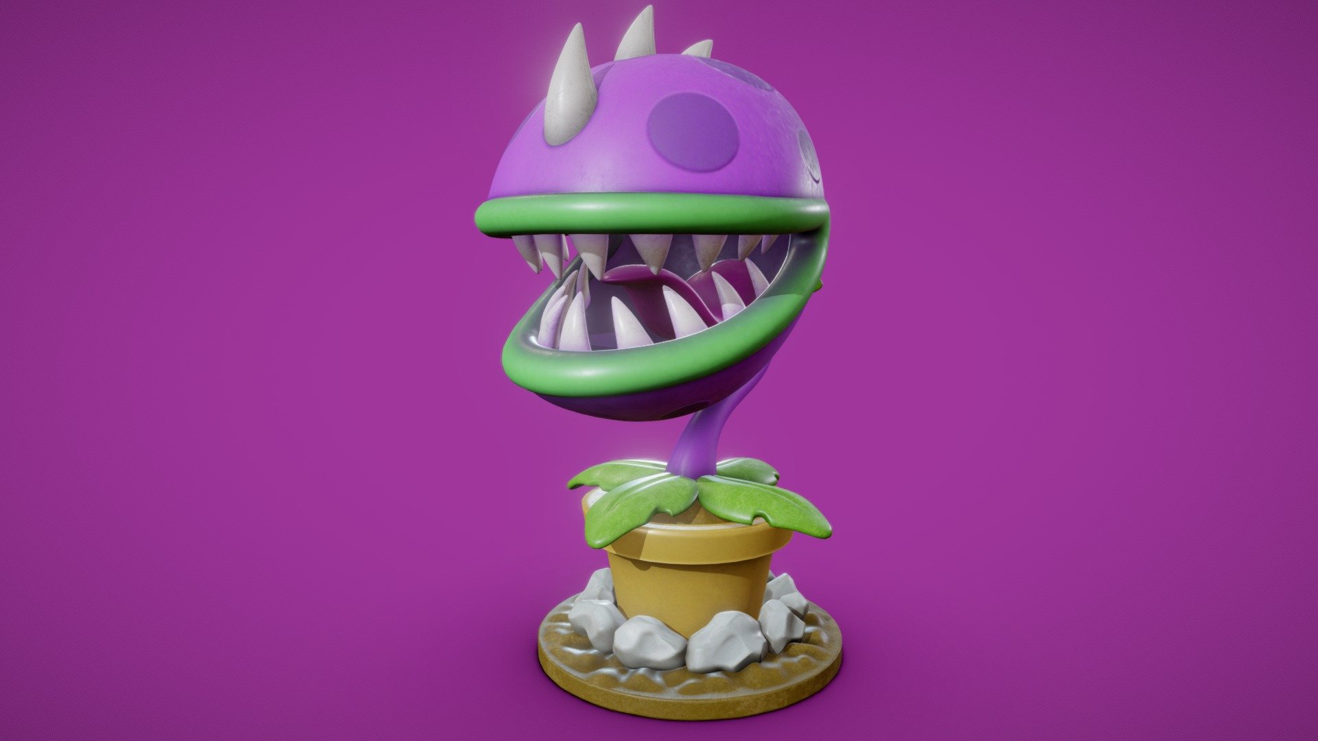 This is my personal project - Chomper (Plants vs Zombies) - 3D model by varizal23 (@zeze.vzz.orgz23) 3d model
