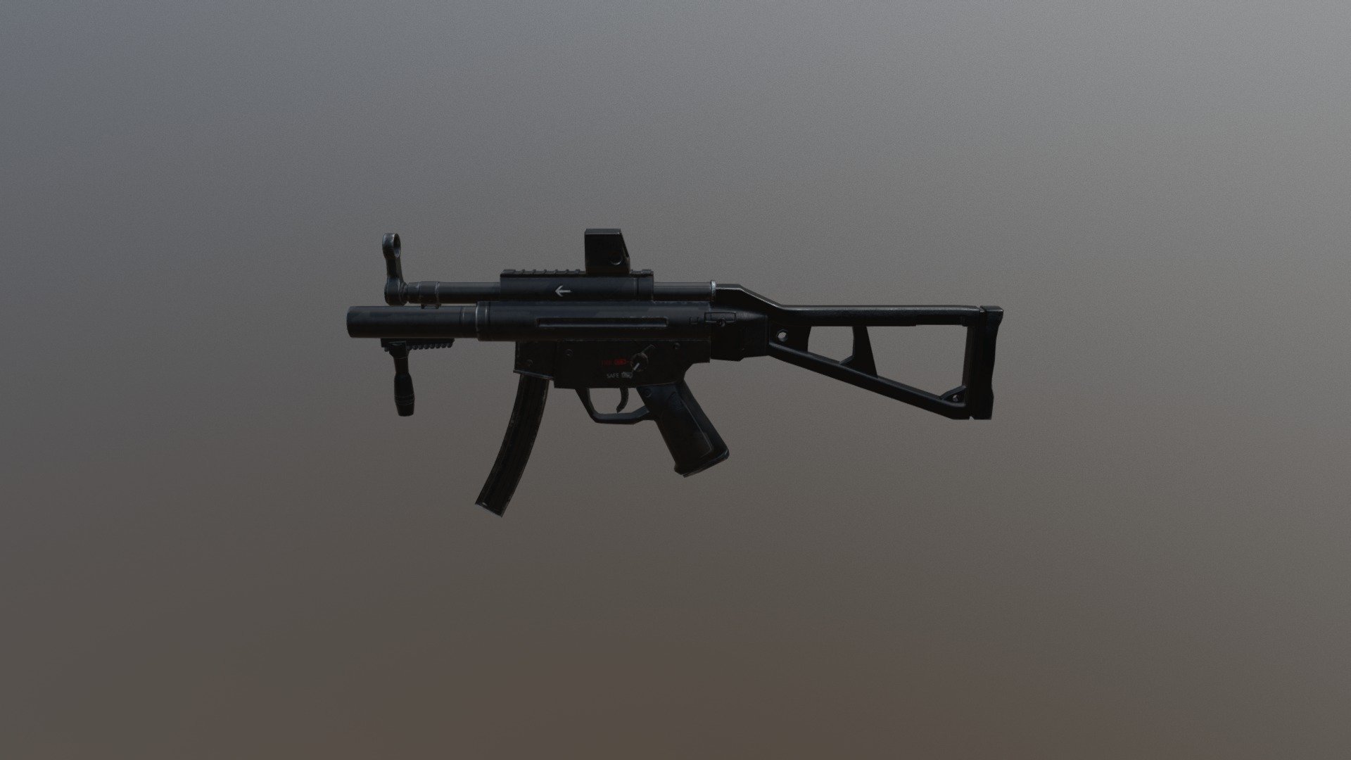 this is a sub machine gun - hk-mp5-9mm-submachine-gun - Download Free 3D model by spelunkygamer12 3d model