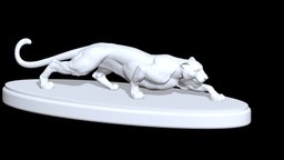 panther cat, lion, print, statue, panther, leopard, art, sculpture