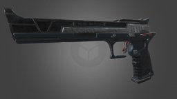 Internally Silenced Scifi Pistol stealth, agent, assasin, silencer, optimized, unrealengine, silenced, futuristic-weapon, assasination, scifiweapon, gameready, stealthweapon, specialagent