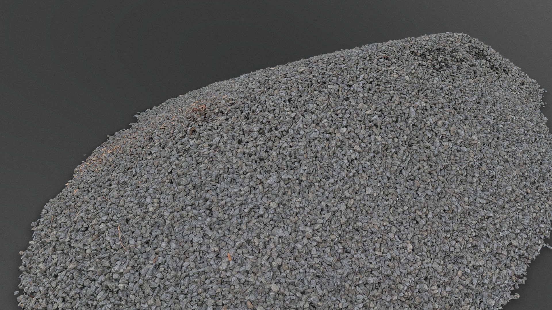 Gray Paving gravel heap pile mound of building pavement construction material small stones pebble of quartz and some dry weed

Photogrammetry scan 140x36MP, 3x8K texture  + hd normals - Gray paving gravel - Buy Royalty Free 3D model by matousekfoto 3d model