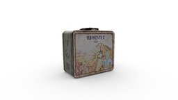 Fallout 4 Vault-Tec Weathered Tin Tote lunchbox, lunch, fallout4, tote, fallout, objectcapture, photocatch, ios15