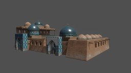 Samarkand_Historical_Building_2 ornament, heritage, culture, asian, baked, uzbekistan, samarkand, architecture, asset, 3d, art, building, history, environment