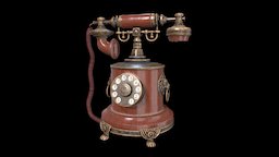 Antique Old Lion Telephone workflow, max, old, telephone, substancepainter, substance, pbr, 3ds