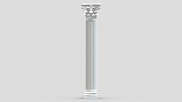 Roman Corinthian greek, ancient, vintage, retro, column, antique, classic, decorative, pillar, ionic, gothic, capital, realistic, roman, order, components, pilaster, greco, solomonic, architecture, 3d, building, history