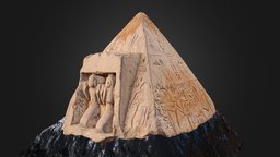 Pyramidion of the Priest of the Apis egypt, pyramid, limestone, khepri, cultural-heritage, atum, nationalmuseet, pyramidion, photogrammetry, 3dscan, history
