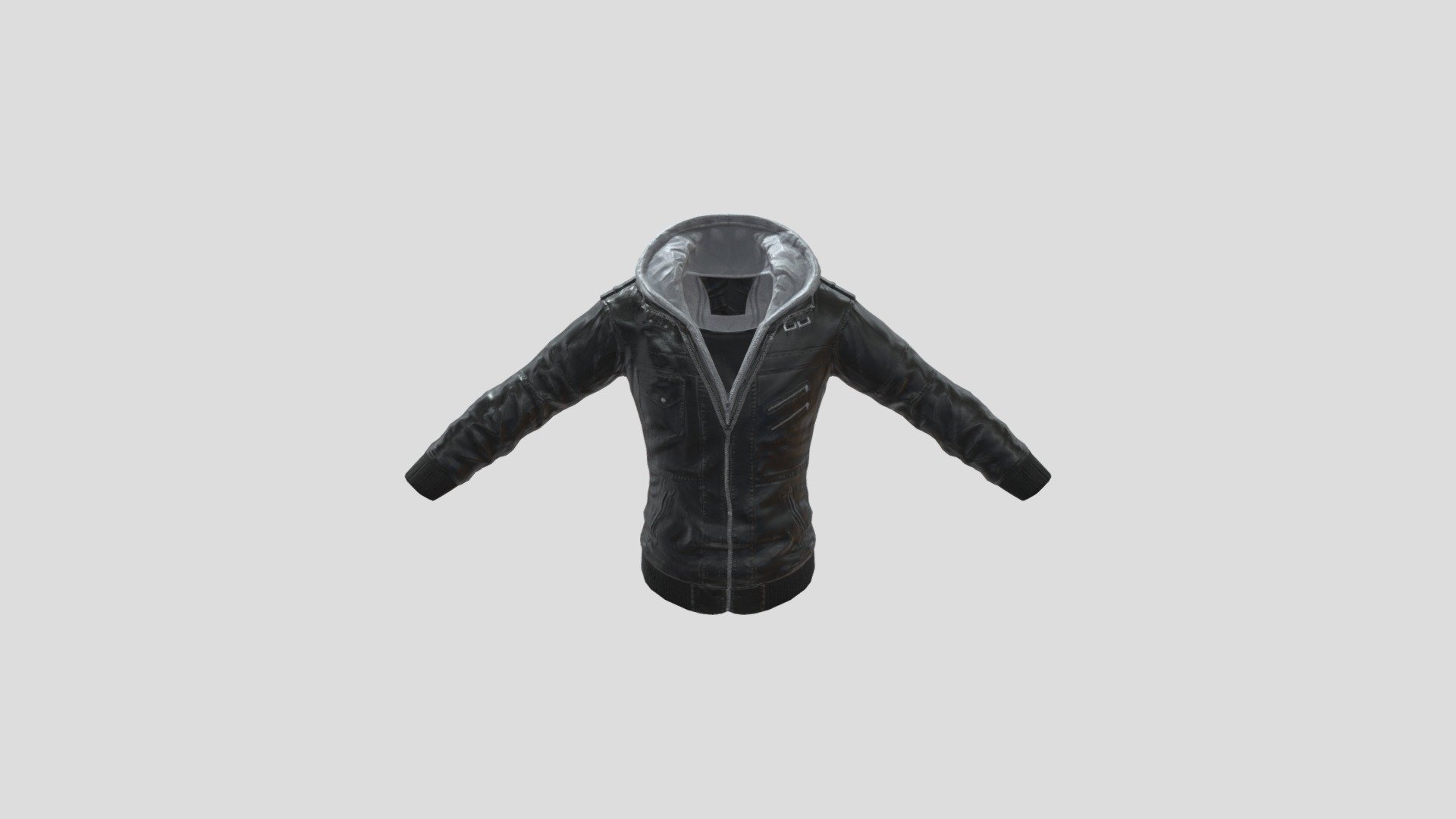 Men's Leather Jacket - 3D model by ireland_weaver 3d model