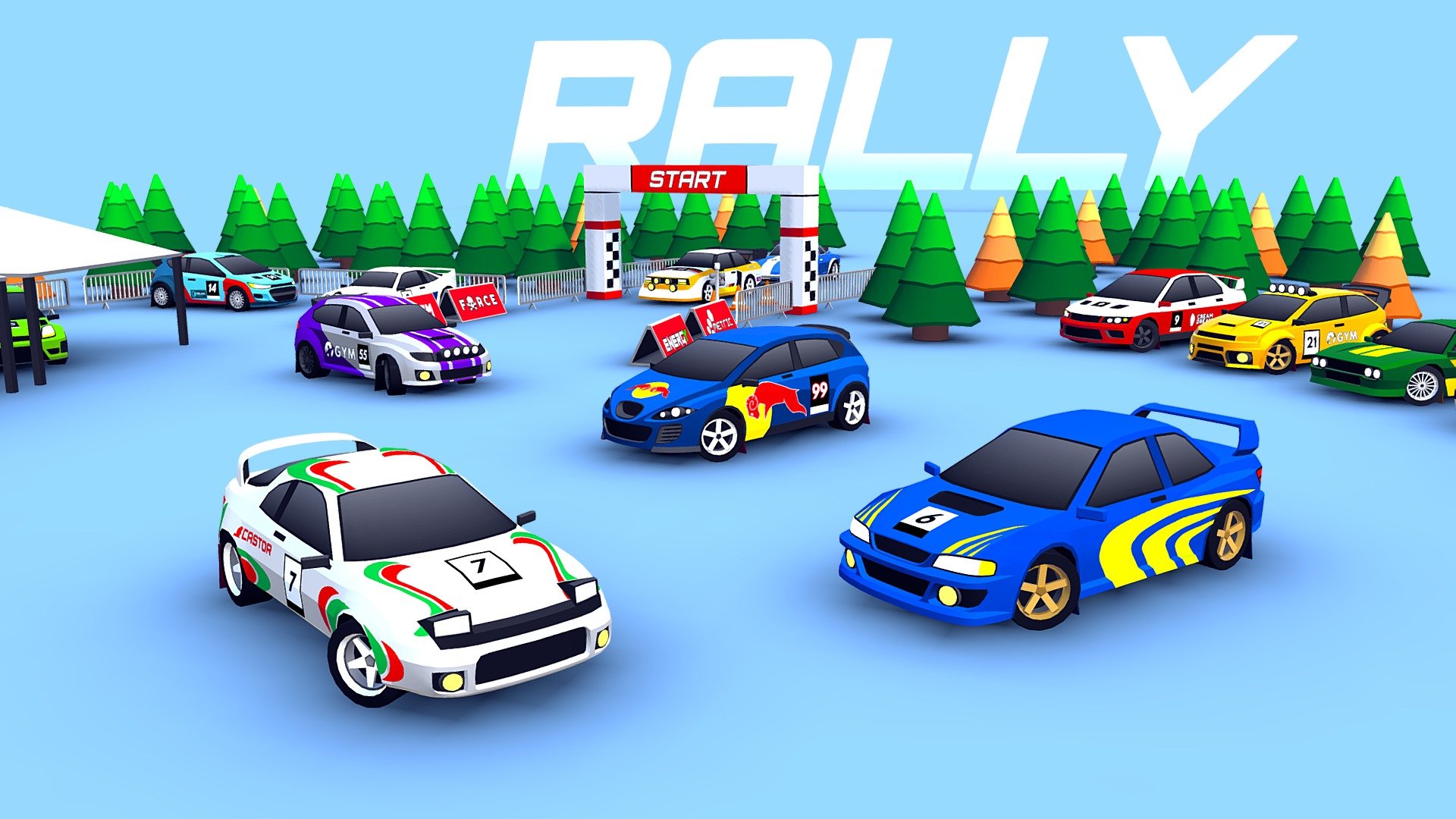 🏁 Put on your helmet, fasten your seatbelt and beat the best time on the track with these rally cars!

Detailed information:




It contains 17 RALLY CARS.

5 colors for each car (85 vehicle variations).

Vehicles use 3 materials.

Texture atlas: 1024px * 1024px.

Polygon count: 3400 - 4800 triangles per vehicle.

It works with any car controller.

FBX and UNITY 3D Files included.

This asset also includes the following extras: Mountains, cones, advertisements, canopy tent, start line and skyboxes.



 - ARCADE: Rally Cars - Buy Royalty Free 3D model by Mena (@MenaStudios) 3d model