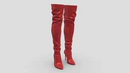 woman sexy high heel boots highpolymesh 3D print