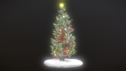 City Christmas Tree 2021 tree, pine, christmas, silver, evergreen, holiday, fir, conifer, needles, software-service-john-gmbh, 2021, city, decoration, blender-293