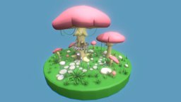 Mushrooms mushroom, scenery, mushrooms, house, fantasy