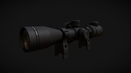 X2-6 Scope scope, prop, sniper, attachment, sniper-scope, gameasset, textured, gameready