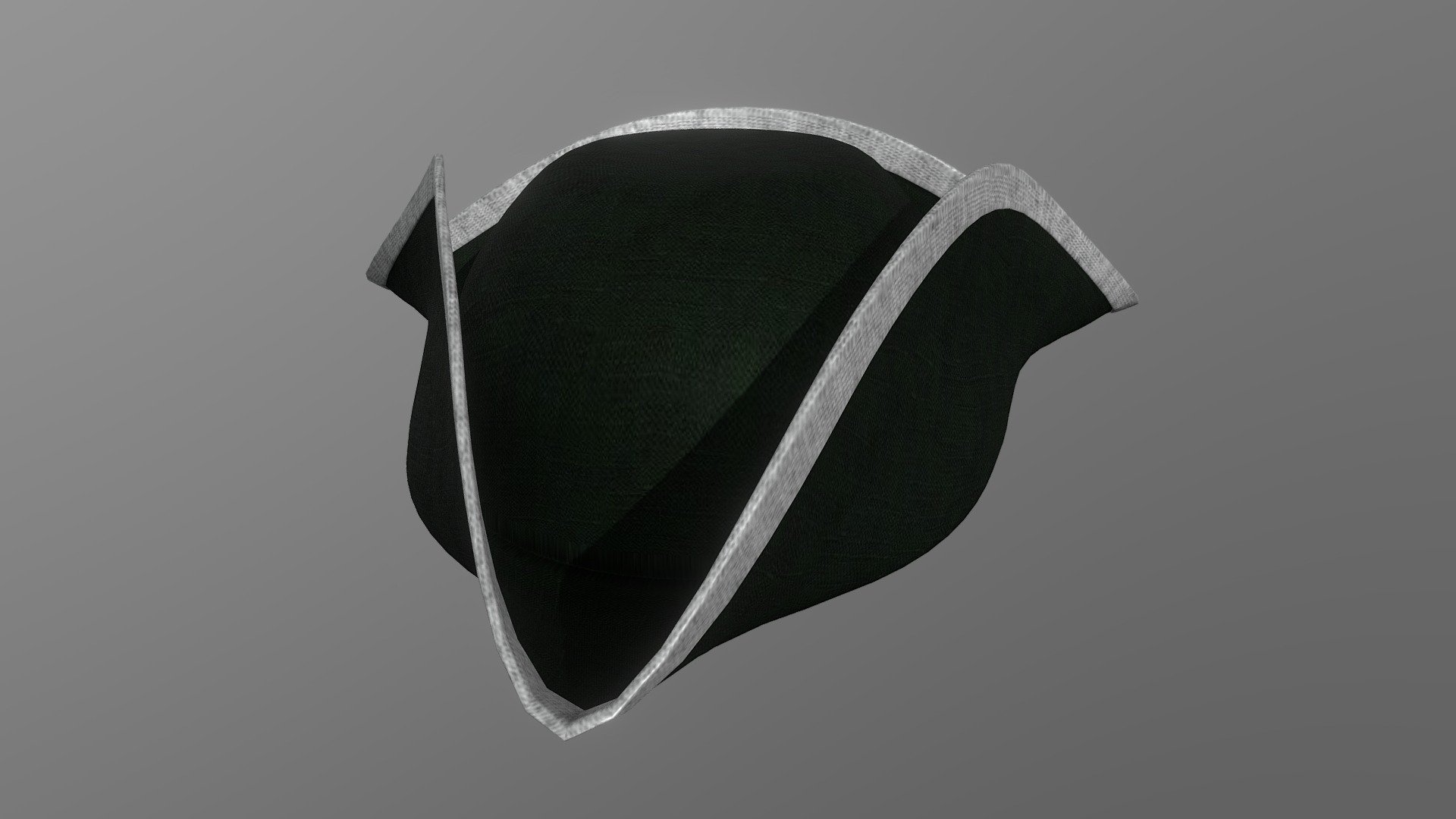 Tricorne Hat 1 (Green)
Bring your 3D model of a Tricorne Hat 1 to life with this low-poly design. Perfect for use in games, animations, VR, AR, and more, this model is optimized for performance and still retains a high level of detail.


Features



Low poly design with 8,210 vertices

16,272 edges

8,064 faces (polygons)

16,128 tris

2k PBR Textures and materials

File formats included: .obj, .fbx, .dae


Tools Used
This Tricorne Hat 1 3D model was created using Blender 3.3.1, a popular and versatile 3D creation software.


Availability
This low-poly Tricorne Hat 1 3D model is ready for use and available for purchase. Bring your project to the next level with this high-quality and optimized model 3d model