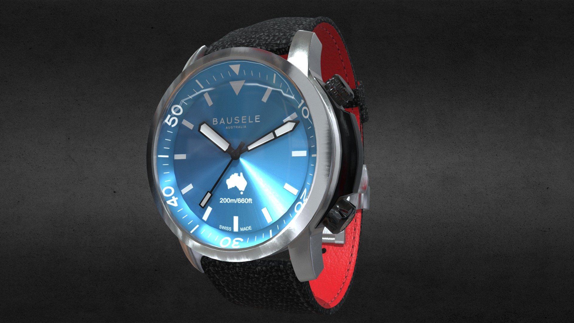 Awesome stainless steel Bausele AWF Oceanmoon Watch․
Use for Unreal Engine 4 and Unity3D. Try in augmented reality in the AR-Watches app. 
Links to the app: Android, iOS

Currently available for download in FBX format.

3D model developed by AR-Watches

Disclaimer: We do not own the design of the watch, we only made the 3D model 3d model