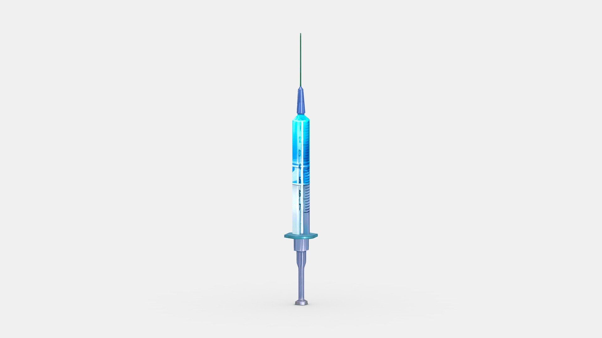Cartoon syringe - blue needle - Cartoon syringe - blue needle - Buy Royalty Free 3D model by ler_cartoon (@lerrrrr) 3d model