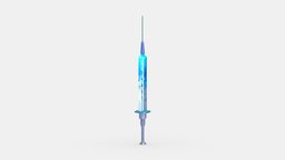 Cartoon syringe injector, treatment, hospital, medicine, squirt, health, drug, needle, syringe, poison, sick, lowpolymodel, vaccine, narcotics, reagent, medical