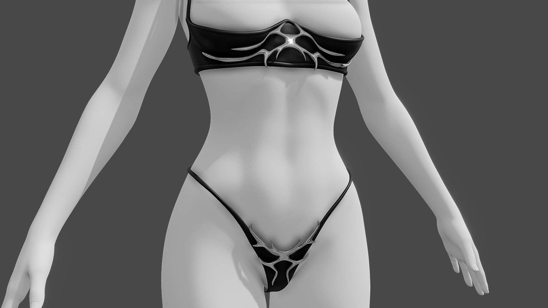 tribal lingerie - Buy Royalty Free 3D model by 4145K4N 3d model