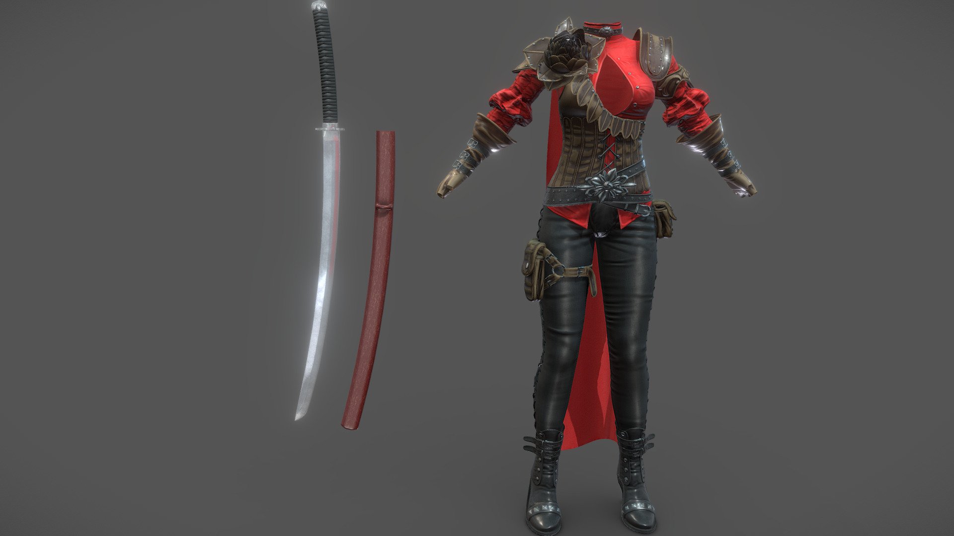 Cloak, gloves, pants, top , boots, sword are separate objects

Can fit to any character, ready for games

Quads, clean topology

No overlapping unwrapped UVs

High quality realistic textues : baked albedo, specular, normals, ao

FBX, OBJ, gITF, USDZ (request other formats)

PBR or Classic

Please ask for any other questions

Type     user:3dia &ldquo;search term