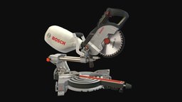 Bosch GCM 18V-216 Cordless Mitre Saw BITURBO saw, power, tool, bosch, biturbo, cordless, miter, 3d, model