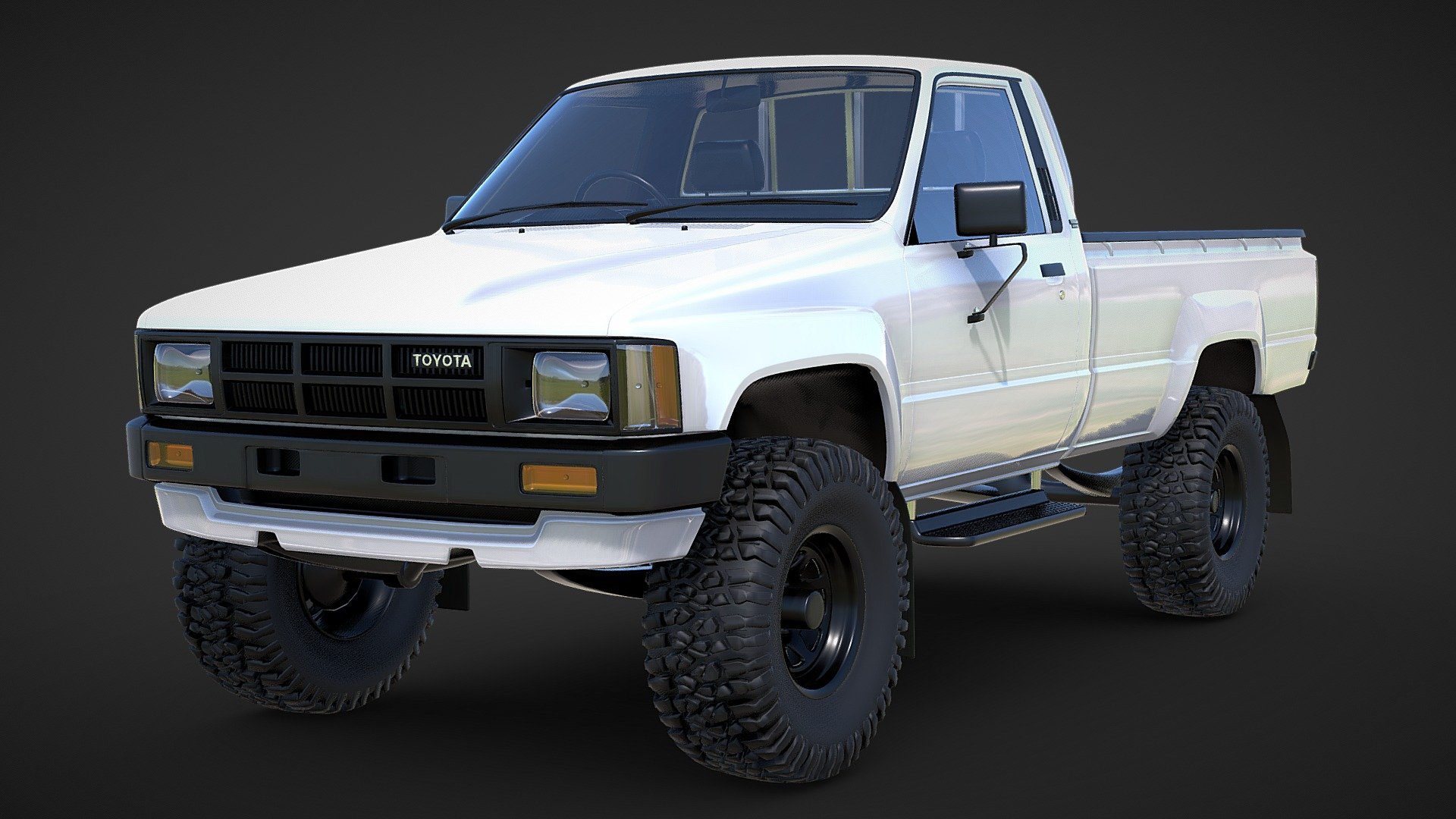 Toyota Hilux 1983 Stock Variation - Toyota Hilux 1983 Stock - Buy Royalty Free 3D model by 4x4 Mania (@4x4Mania) 3d model