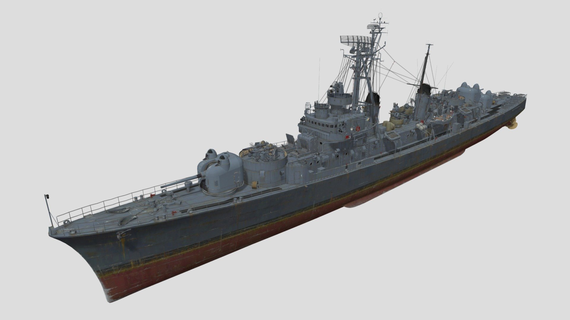 JDS Yukikaze (DD-102) was the second ship of Harukaze-class destroyers, and the second destroyer of the JMSDF to be built in Japan since the end of World War II 3d model