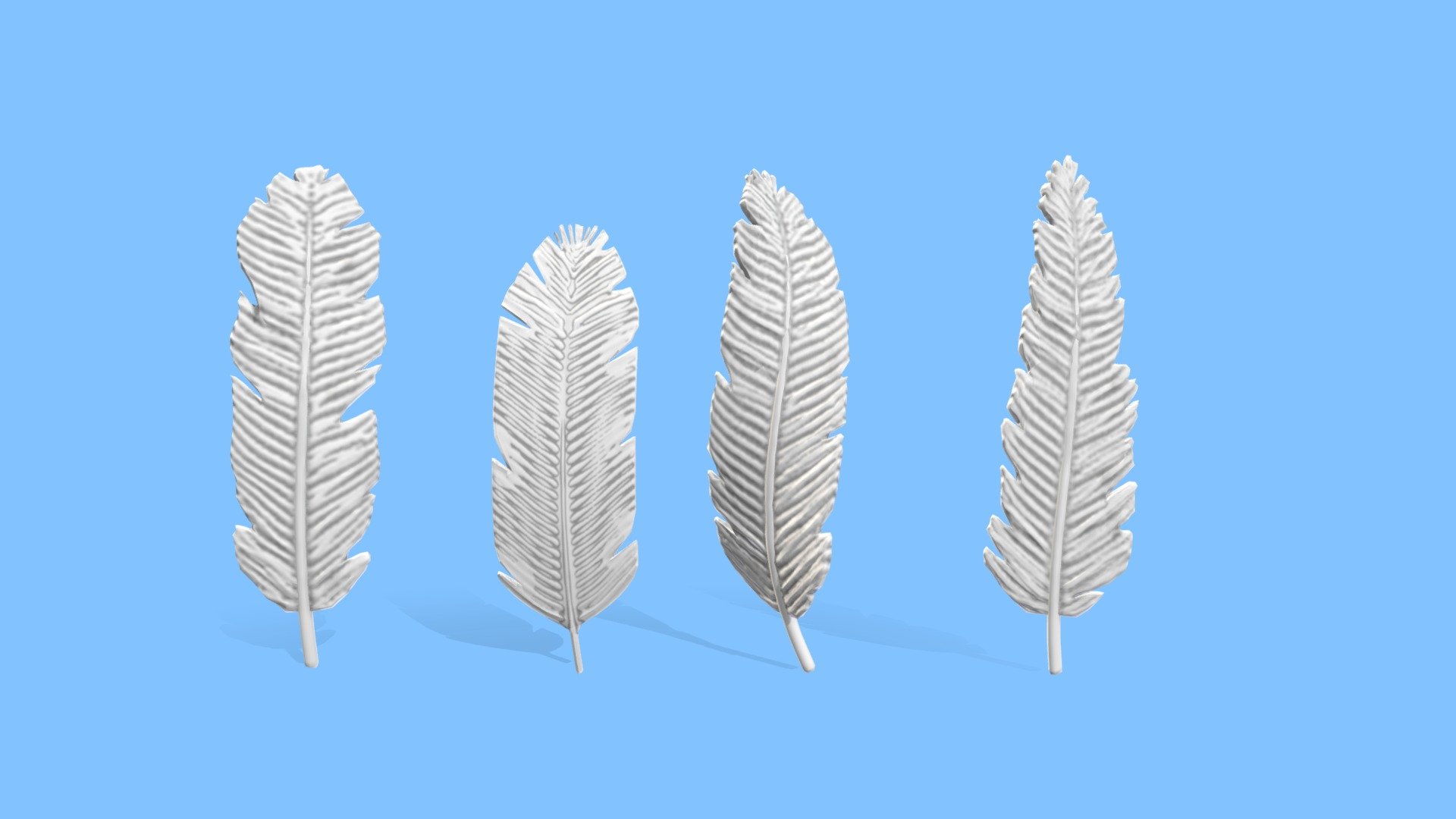 &ldquo;Enhance your virtual world with these enchanting 3D Stylized Feathers! Meticulously crafted with a low poly count, these exquisite feathers bring a touch of magic to any scene or character. The intricately designed textures and vibrant colors evoke a whimsical feel, making them ideal for games, animations, and art projects. Immerse your audience in a world of wonder and grace, and let these graceful feathers take flight in your creations.