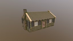 Wooden Cabin cabin, skyrim, videogameart, wooden-house, gameasset