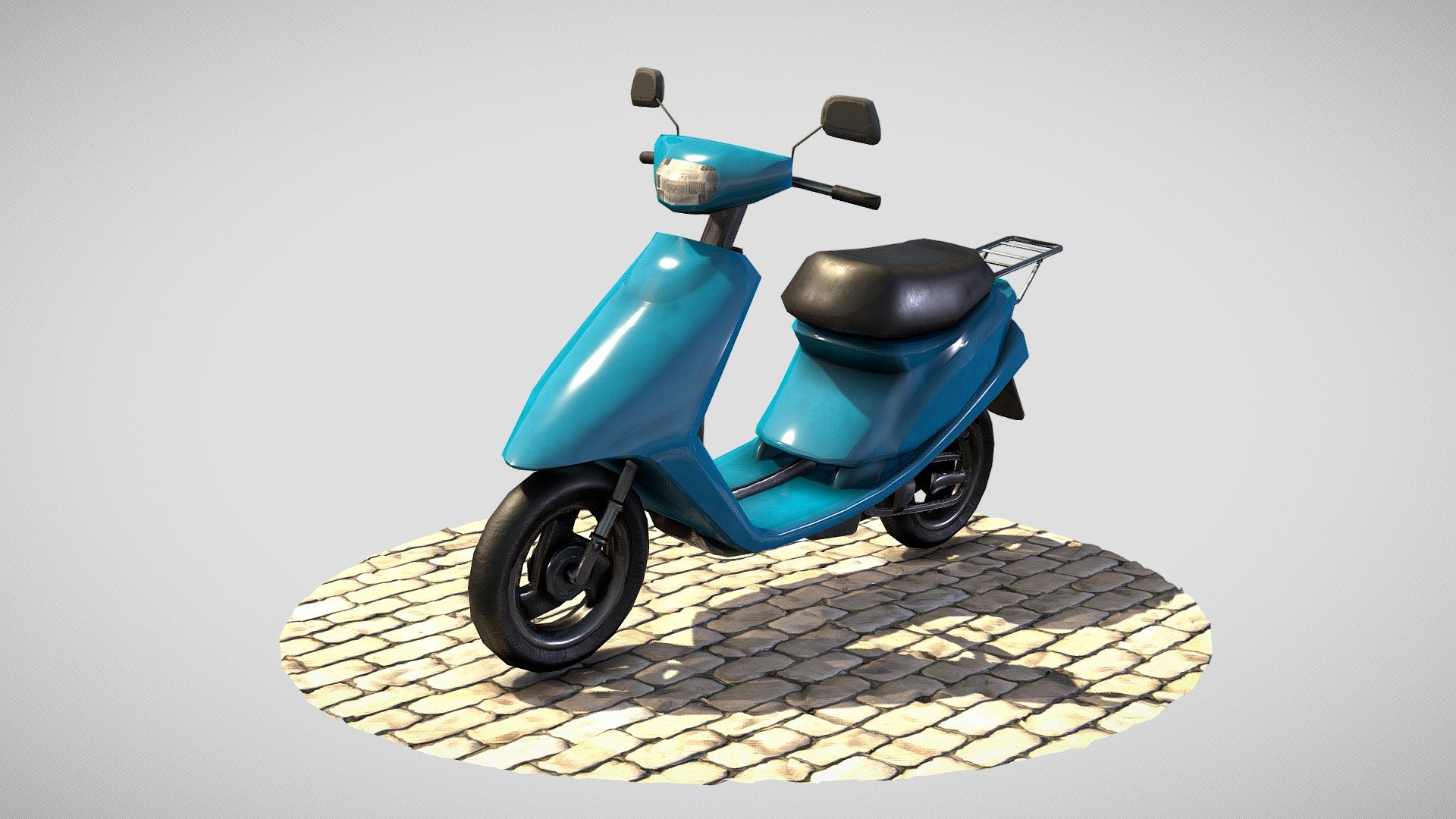 Low poly PBR mapped scooter (Color, Roughness, Normals, Metalness) - Classy scooter - Buy Royalty Free 3D model by Gabriel Solon (@gabriel_solon) 3d model