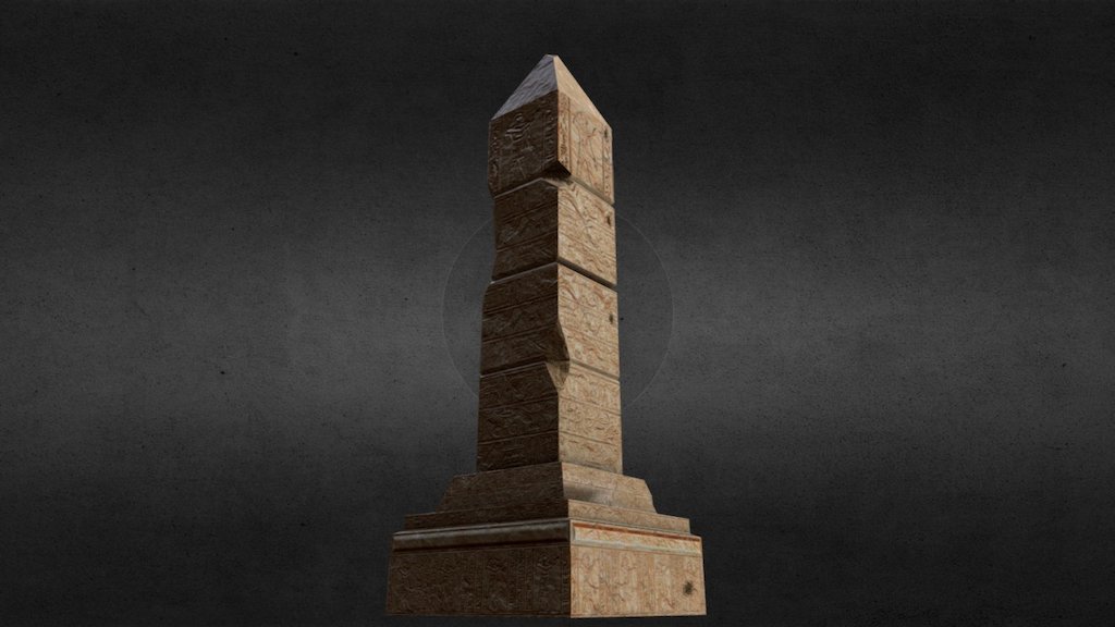An excercise in next gen asset modelling. Uses triangles instead of polygons for the damage and beveled edges only where needed for more realistic detail.  If you want to use this model in a game, animation or scene, you can find a link to the royalty free asset below:  Egyptian Obelisk Realtime Asset - Egyptian Obelisk - Buy Royalty Free 3D model by Anthony Pilcher (@AnthonyPilcher) 3d model
