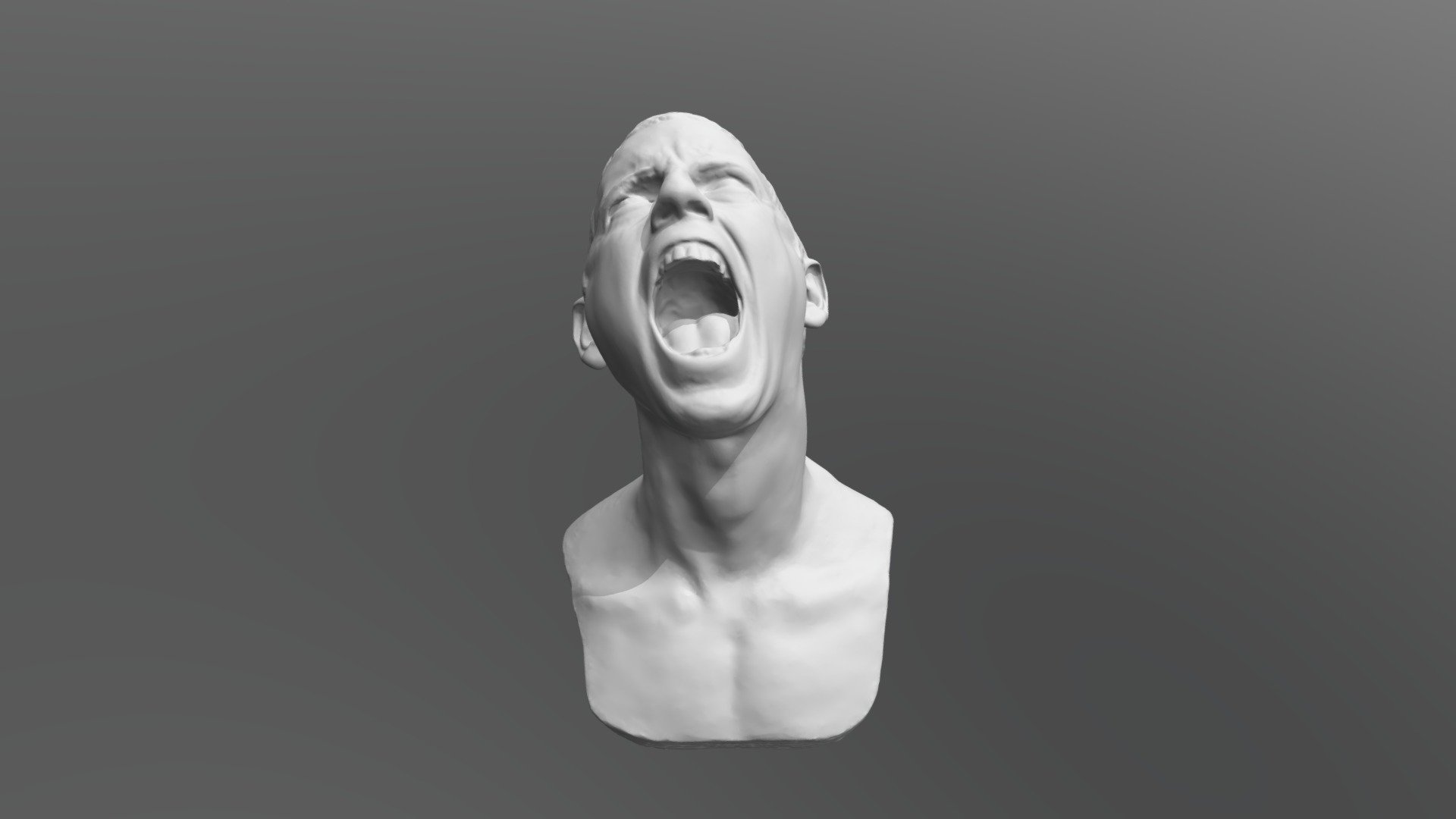 A 3D model of The Stolen Scream by Noam Galai - The Stolen Scream - 3D model by noamgalai 3d model