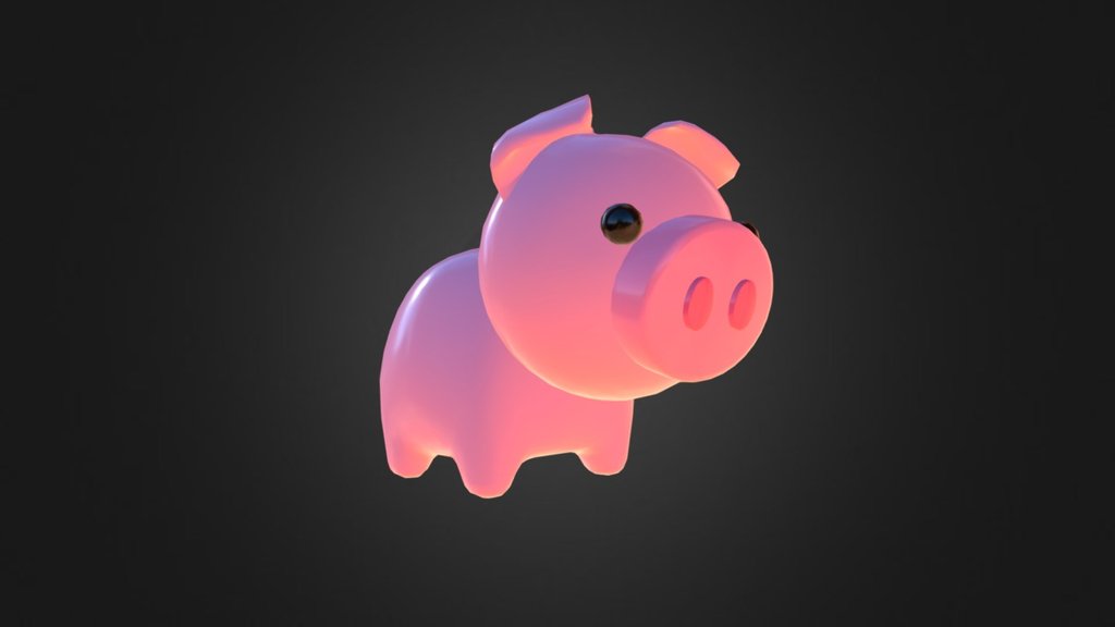 It's Just a cartoon pig :9 - Little Cartoon Pig - 3D model by Yilan Zeper (@YilanZeper) 3d model