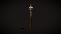 Skull Torch skulls, fence, lantern, anatomy, torch, exterior, viking, medieval, creepy, worn, cemetery, candle, spiked, candles, grave, decor, props, enemy, old, battle, rip, anglo-saxon, vikings, barbed-wire, game, 3d, cool, lowpoly, skull, stone, wood, fantasy, halloween, spooky, war, light, horror, evil, exterior-decor