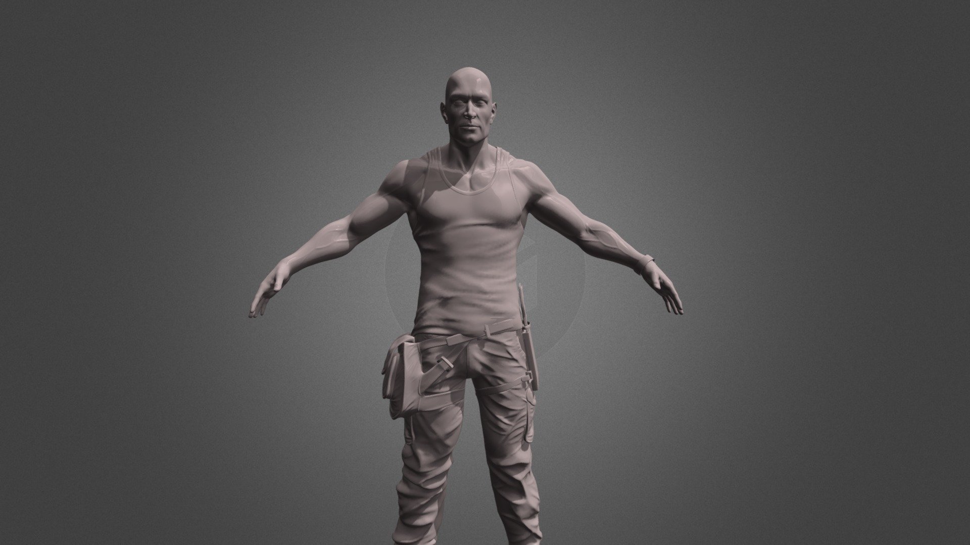Another Work in zbrush - Model detail Vr male - 3D model by arenashymal 3d model