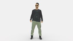 Smile Man In Grey Trousers 0362 style, people, grey, clothes, miniatures, realistic, trousers, character, 3dprint, model, man