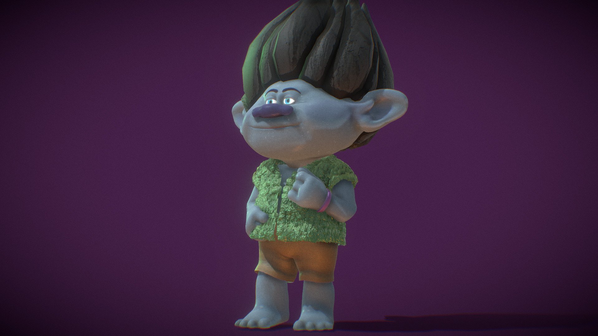 Textured Mapped Rigged

Model rigged and textured ready for animating

This is not a printable model

PBR Model rigged and textured ready for animating

Zip file contains iavatar and fbx format with textures.

Branch is Poppy's boyfriend, and the male protagonist of the DreamWorks Trolls franchise. 

If you have any questions please don’t hesitate to contact me. I will respond you ASAP. I encourage you to check my other 3D models 3d model