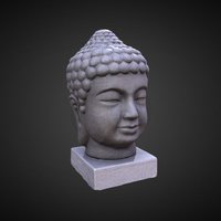 Buddha Head buddha, statue, murti, 3dsmax, 3dsmaxpublisher