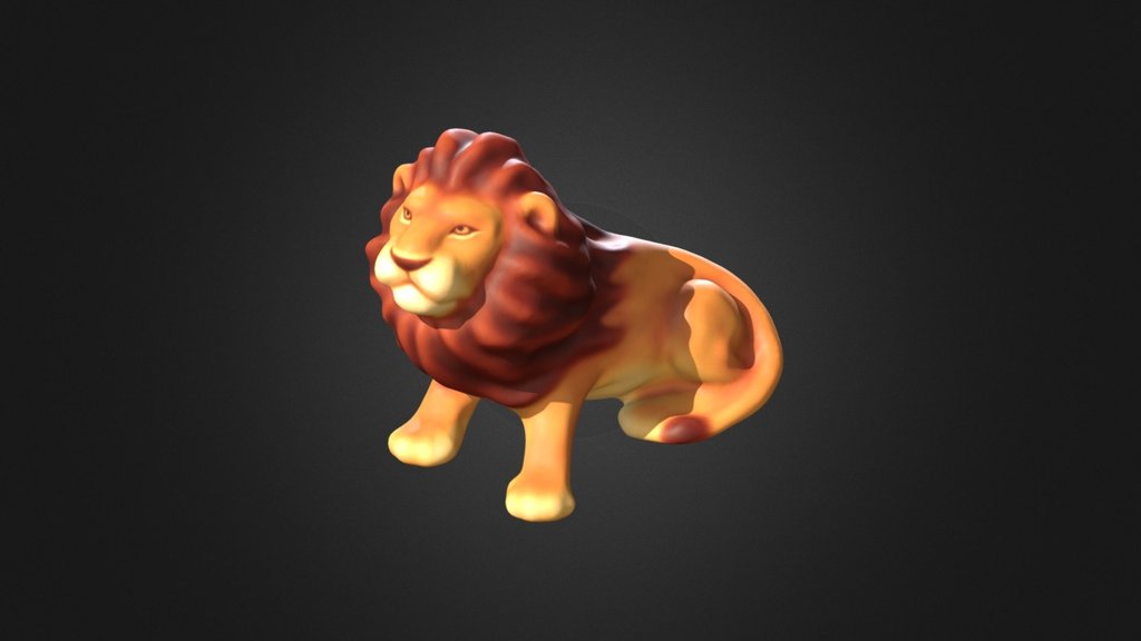 Lion - 3D model by Sobisya_3D 3d model