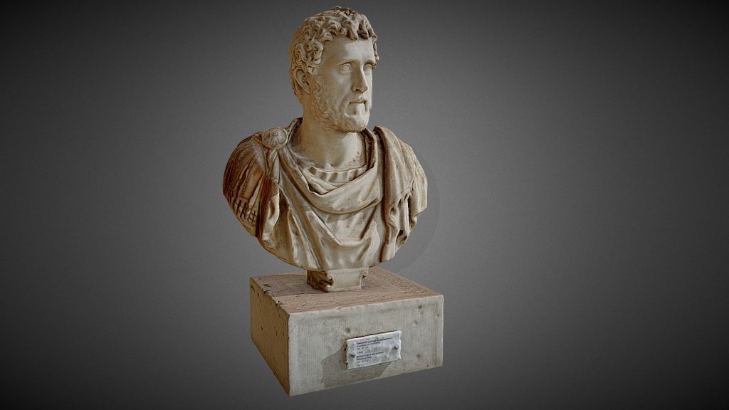 Photogrametric reconstruction of the marble bust of Roman Emperor Antoninus Pious at the Stoa of Attalos in the Athen's Agora.

https://en.wikipedia.org/wiki/Antoninus_Pius - Bust of Antoninus Pious - Download Free 3D model by CaptainObvious 3d model