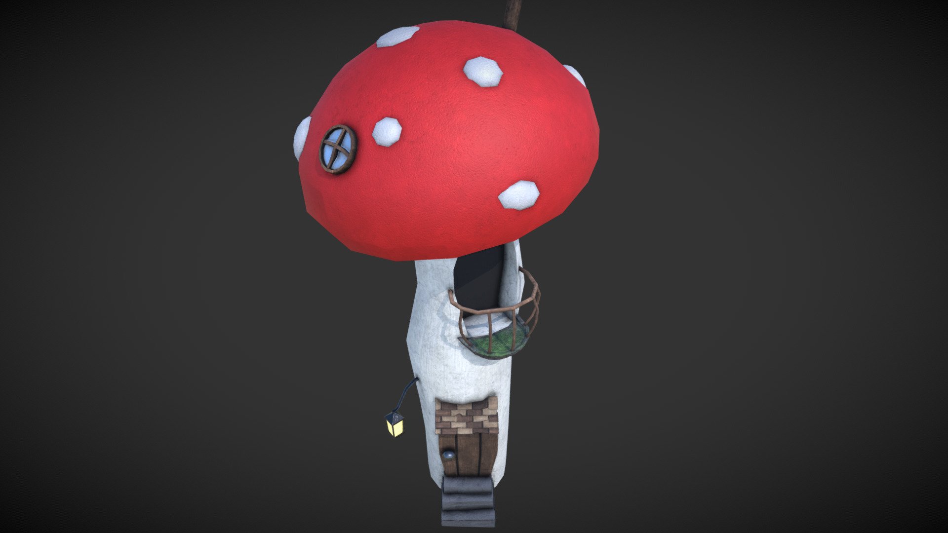 Mushroom house for Your fantasy world 3d model