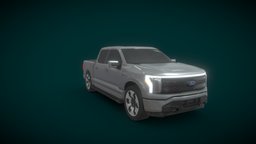 Ford F150 Lightning 3D model ford, videogames, vehicledesign, american-car, blender, ford-car, noai