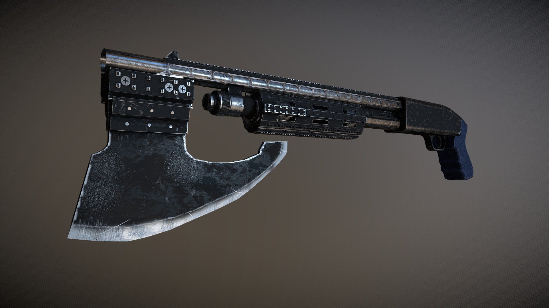 The Shotgun-Axe is a weapon crafted by Alphonso Mackenzie to be used as both a firearm and a melee weapon. He completed it in time to fight Hive's Primitives on the Zephyr One, which is capable of firing normal and I.C.E.R. shells.

Agents of S.H.I.E.L.D 3d model