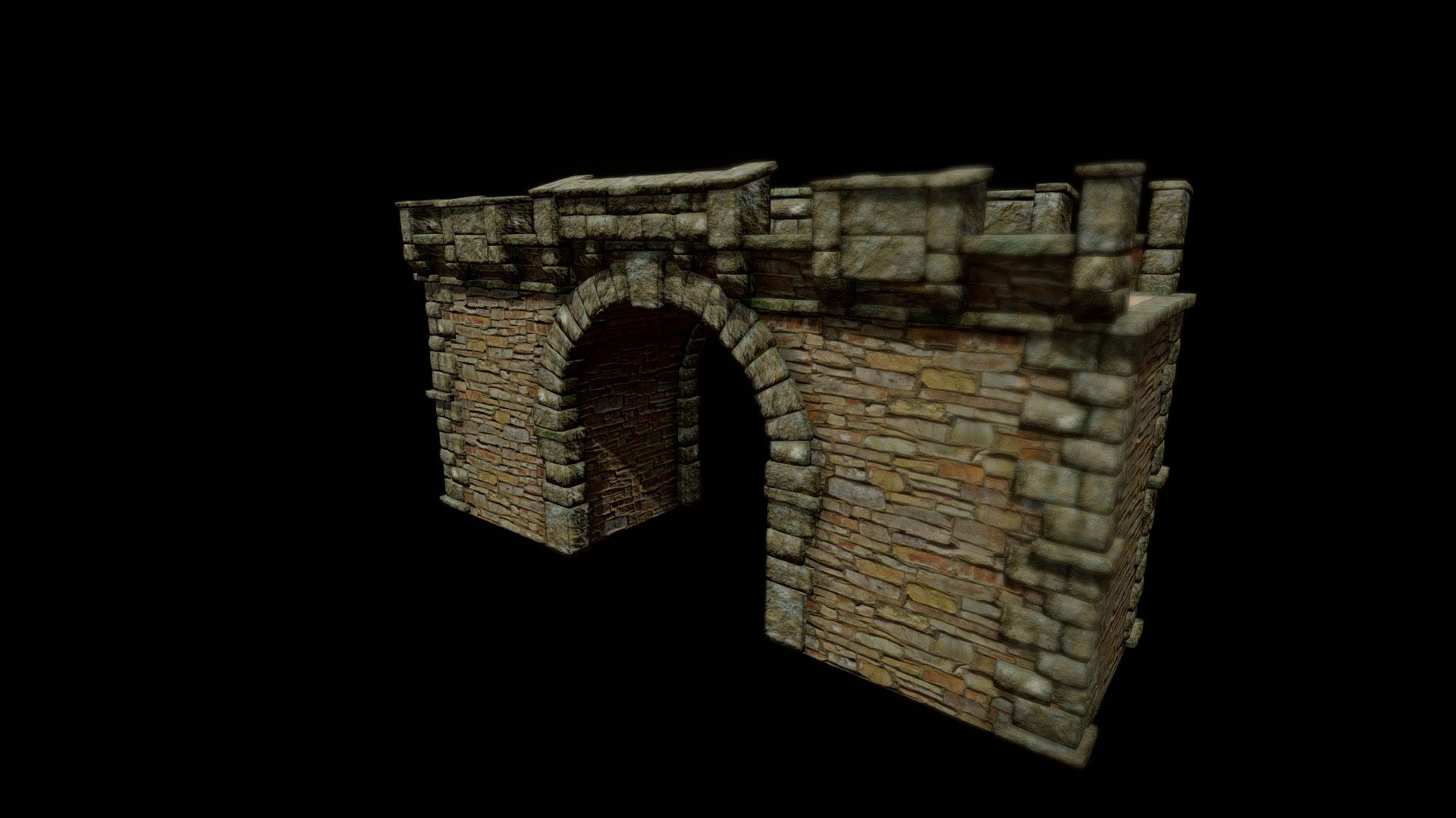 Citywall gate build out of an Brick kit i'm currently working on 3d model