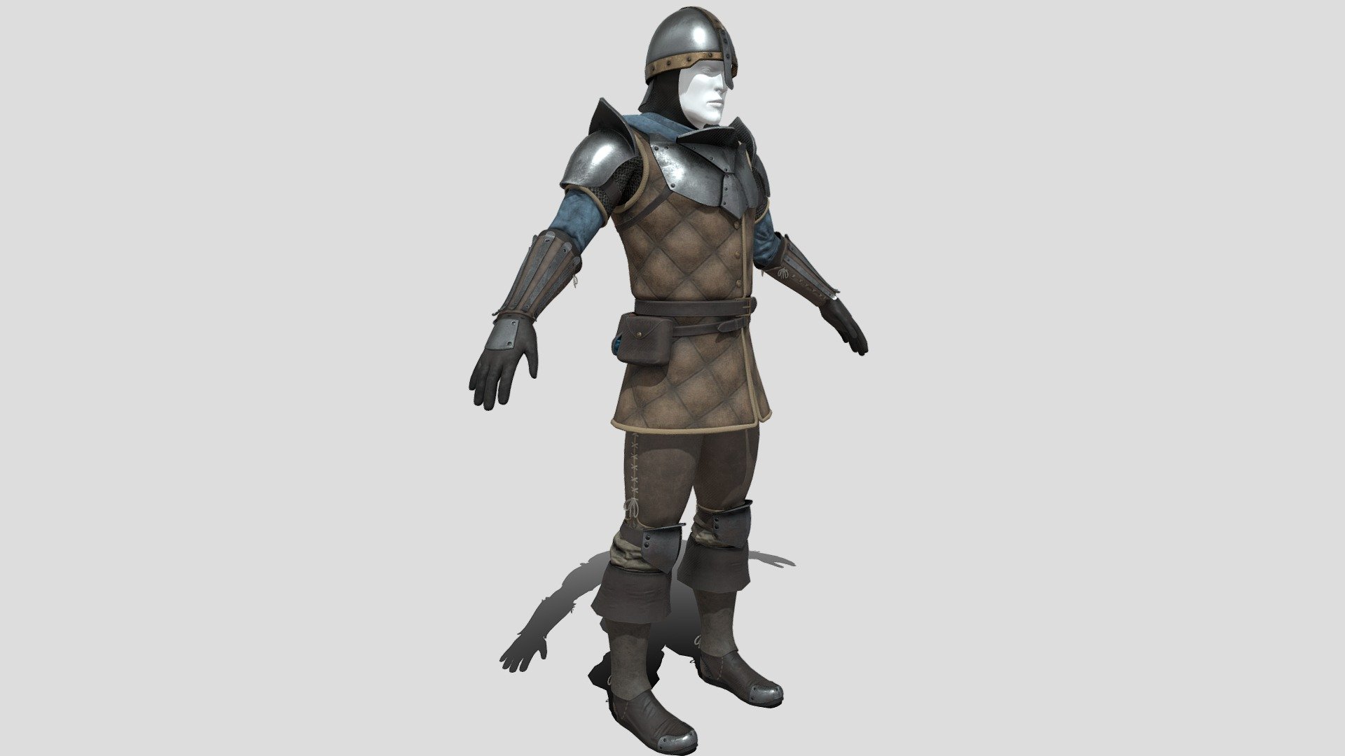 Basic armor made for a side project, the armor is to be semi-modular, additional armor elements can be replaced with another of the same type of armor, for example: Shoulders, Bracers, greaves, a breastplate can be replaced with parts from another armor set of the same type . that's why I decided to make several texture sets. It seems to me that if I had armor on a single large texture and I would only replace, for example, bracers from another set of armor, the engine would have to load 2 sets of 2-4k texture anyway, which I think could cause optimization problems as if each element was from a different set and the engine would have to load 5-10 texture sets of 2-4k each. well, if there's another more efficient method, I'd love to hear about it - Light Infantry Armor - 3D model by Groszeks 3d model