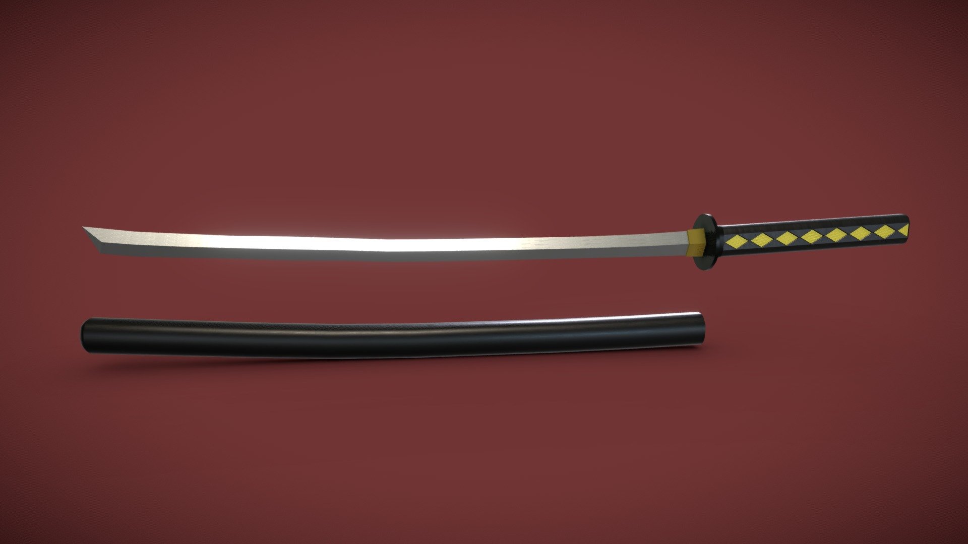 A game-ready model of the signature sword from the TV show Samurai Jack.

Modeled in Maya and textured in Substance Painter 3d model