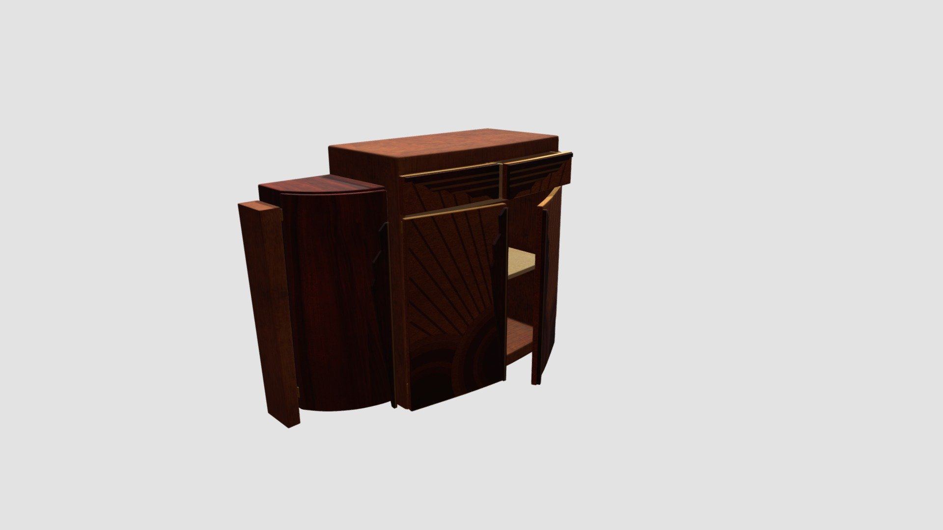 Highly detailed 3d model of cabinet with all textures, shaders and materials. It is ready to use, just put it into your scene 3d model