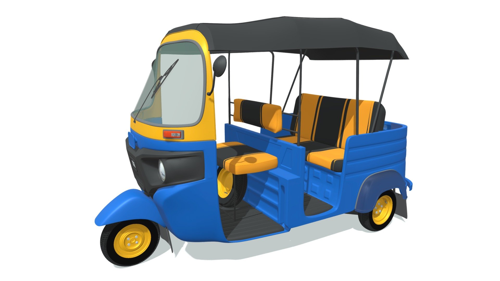 Quality 3D model of auto Rickshaw mini taxi 3d model