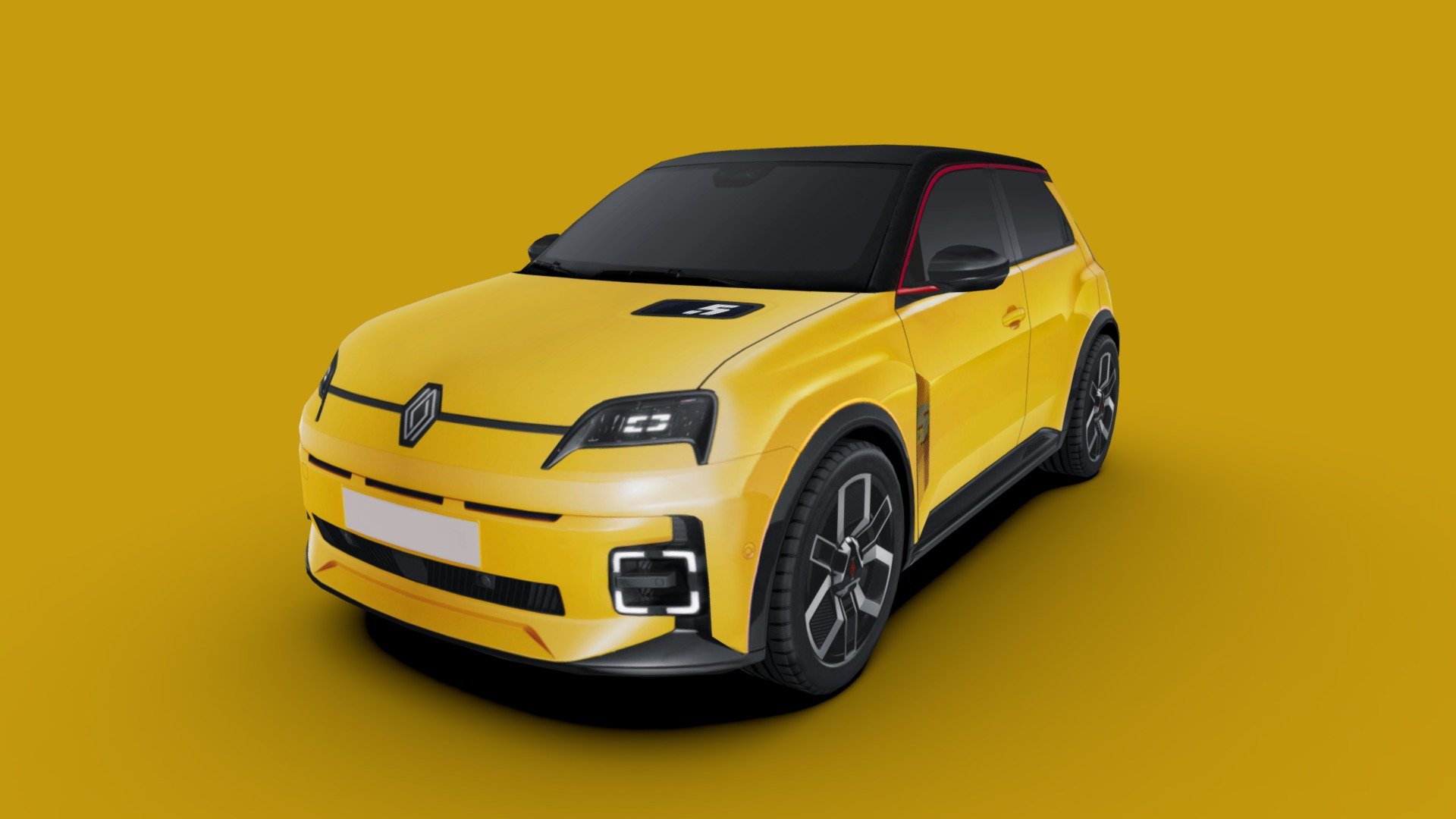 3d model of the 2025 Renault 5 E-Tech, a hatchback battery electric car

The model is very low-poly, full-scale, real photos texture (single 2048 x 2048 png).

Package includes 6 file formats and texture (3ds, fbx, dae, gltf, obj and skp)

Hope you enjoy it.

José Bronze - Renault 5 E-Tech 2025 - Buy Royalty Free 3D model by Jose Bronze (@pinceladas3d) 3d model