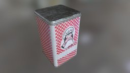 Soviet Era Kitchen Tin Container