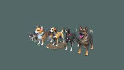 Low poly Dogs